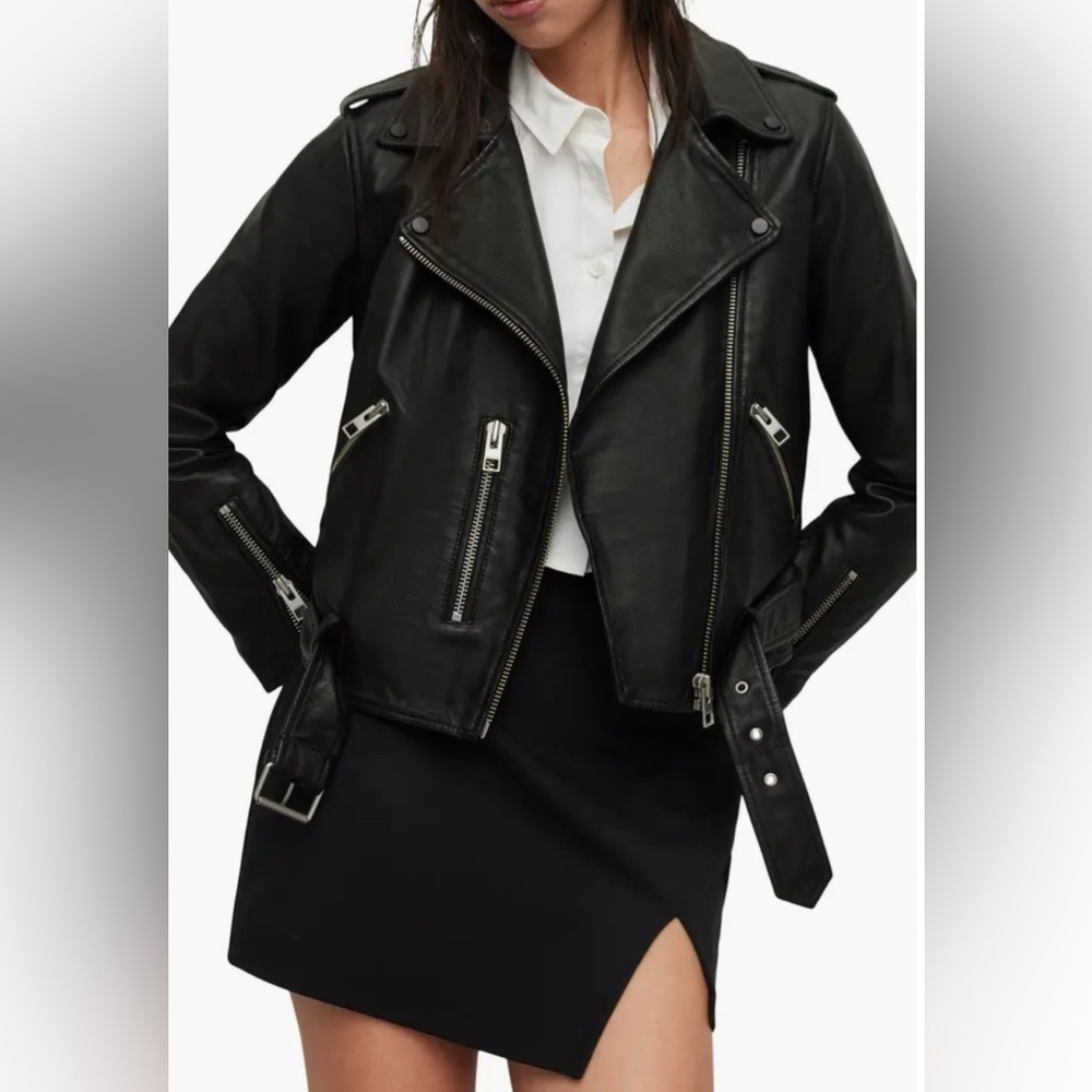 AllSaints Balfern Black Biker Jacket